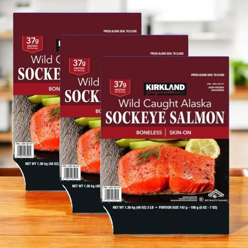 Kirkland Signature Frozen Wild Alaskan Sockeye Salmon 1.36 kg