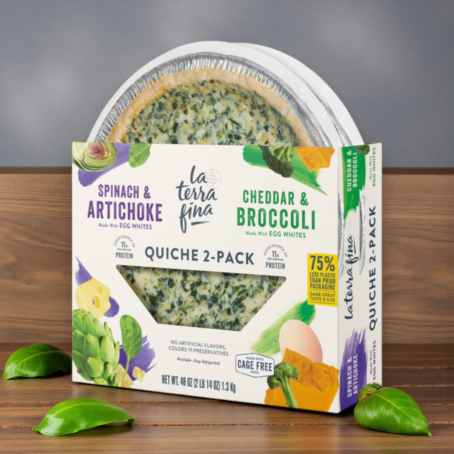 La Terra Fina Quiche Variety Pack – 2 Count, 23 oz Total