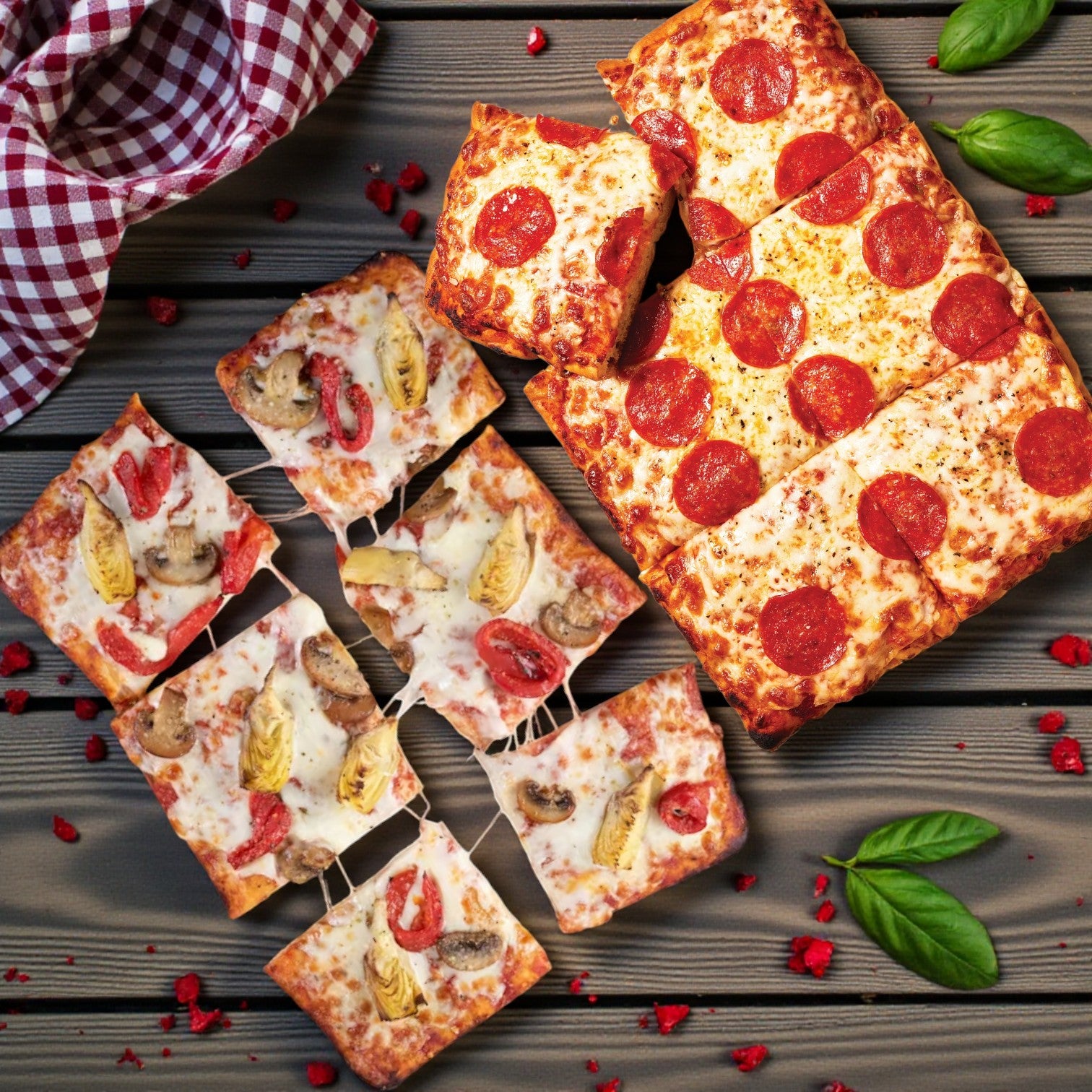 Massa Pizza Combo – Roasted Veggie (23.6 oz) & Uncured Pepperoni (21.5 oz)