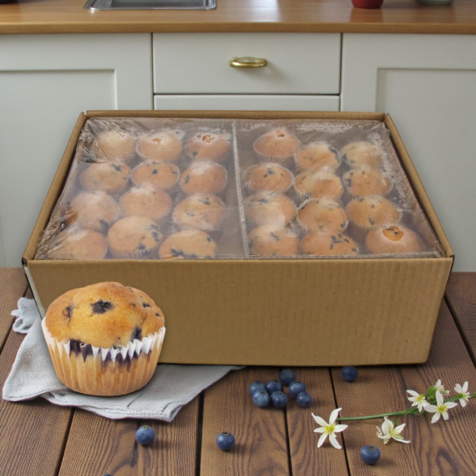 Baker’s Source by Sysco — Blueberry Muffins 72 × 1.5 oz