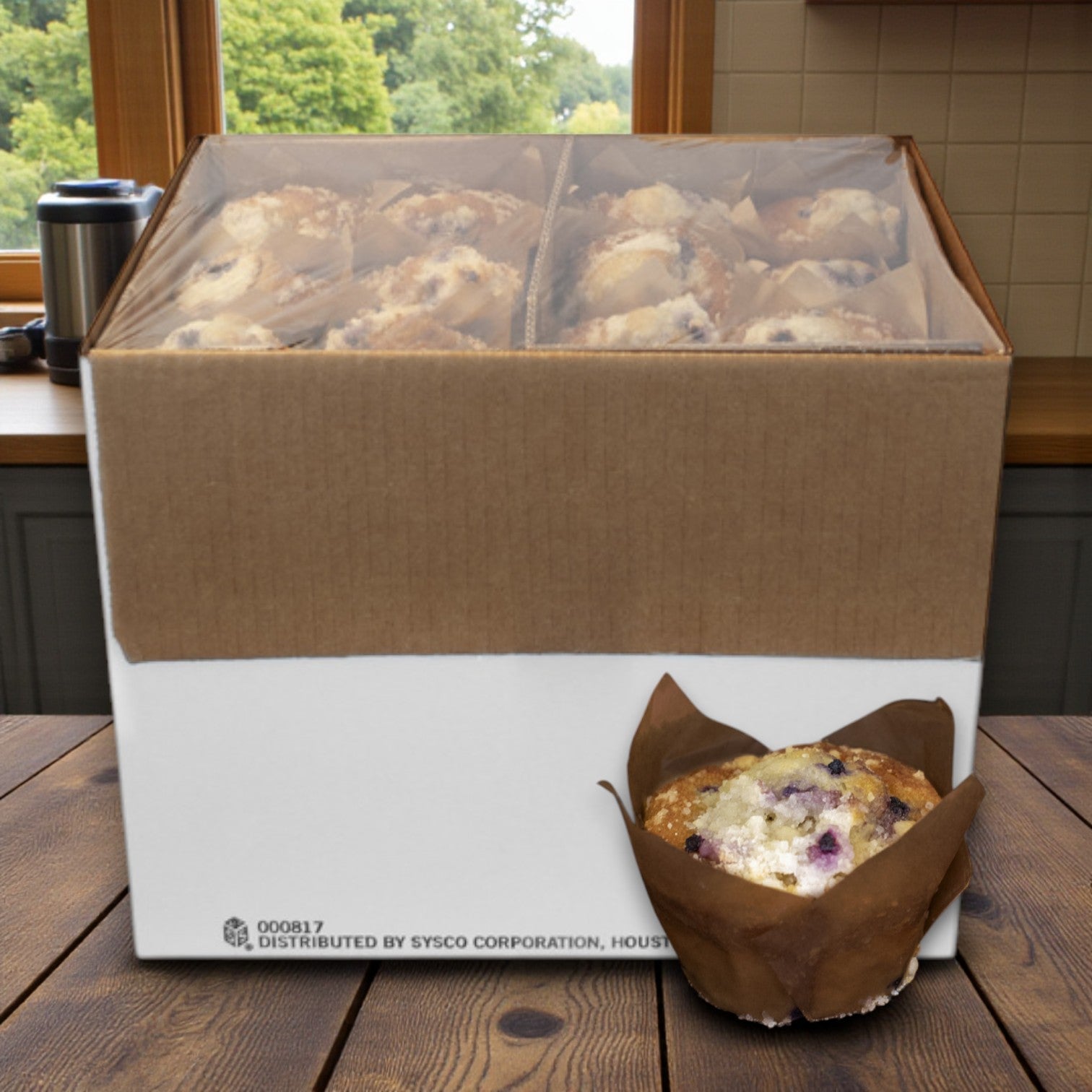 Baker’s Source by Sysco — Blueberry Cobbler Tulip Muffins 48 × 4 oz