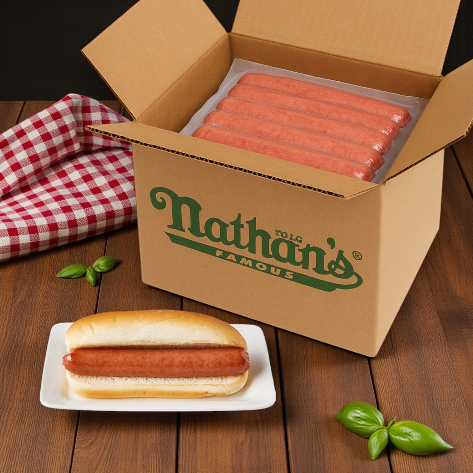 Nathan’s Famous – All-Beef Frankfurters – 7-Inch Hot Dogs (70 Pack)