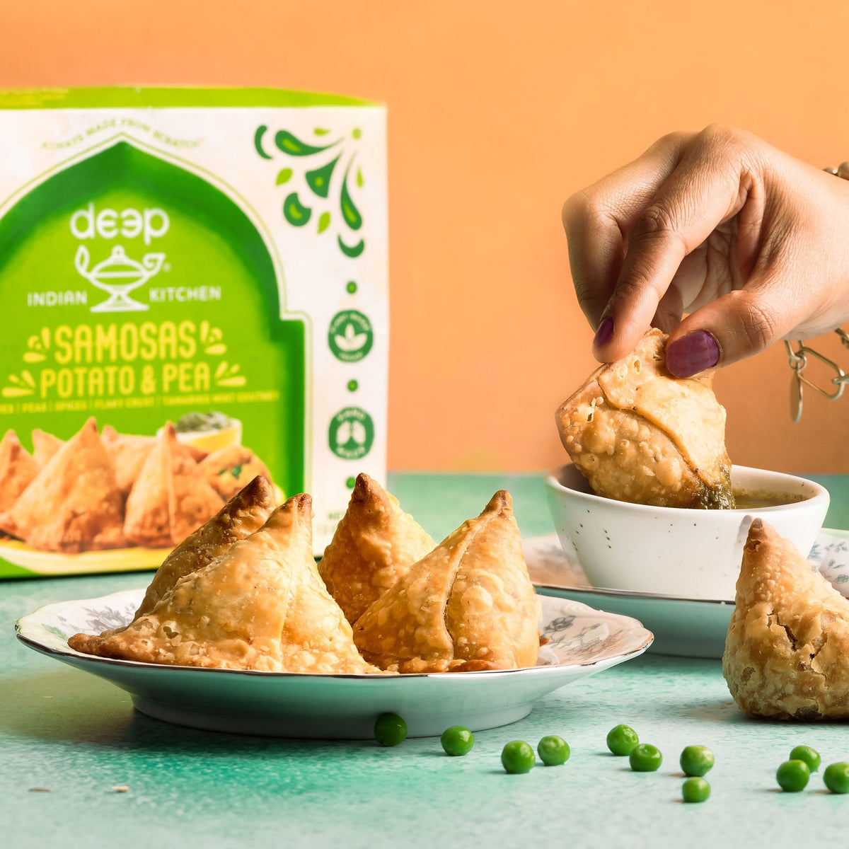 Deep Indian Kitchen Potato & Pea Samosas – 12 oz
