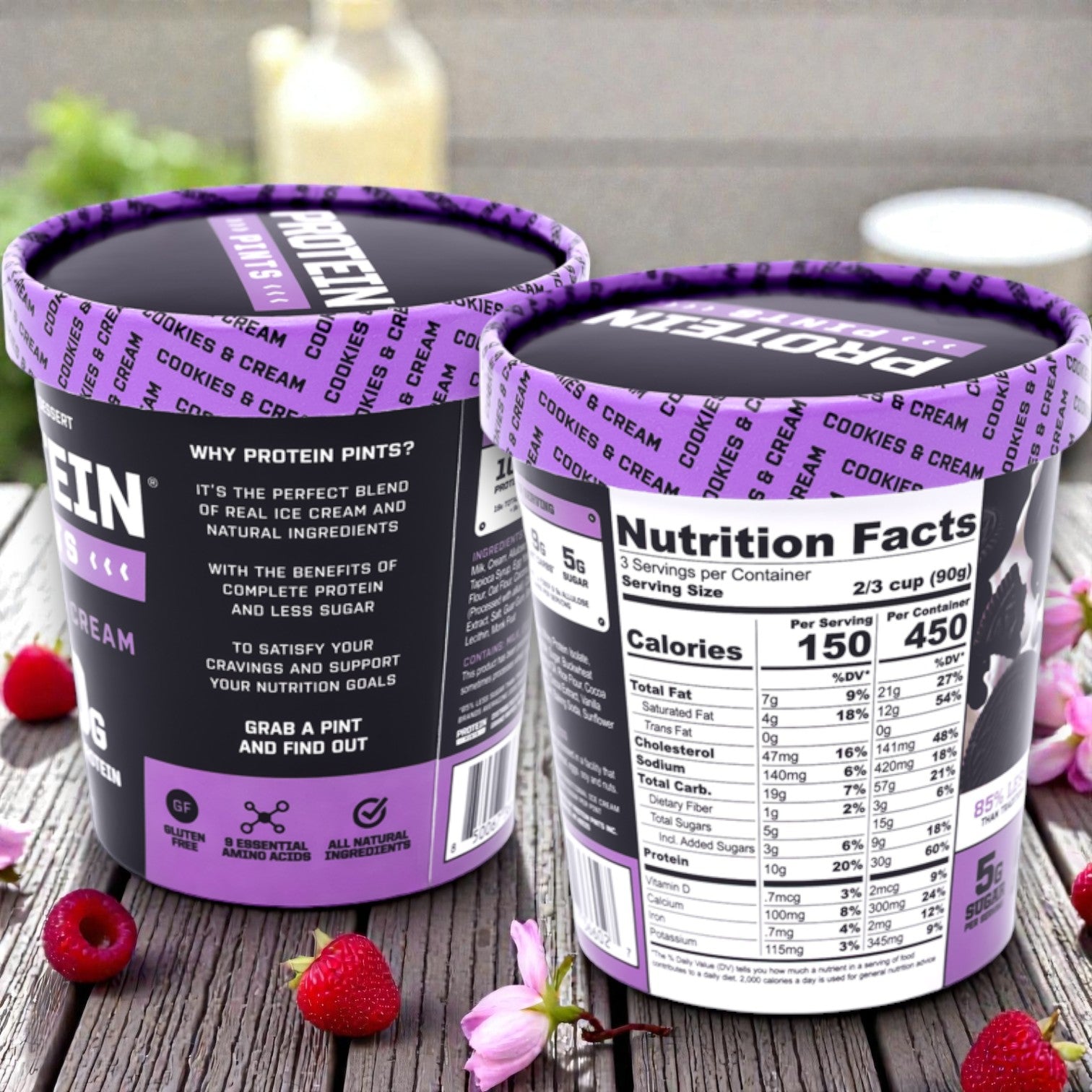 Protein Pints Variety Pack – 5 Pint Protein Ice Cream Combo