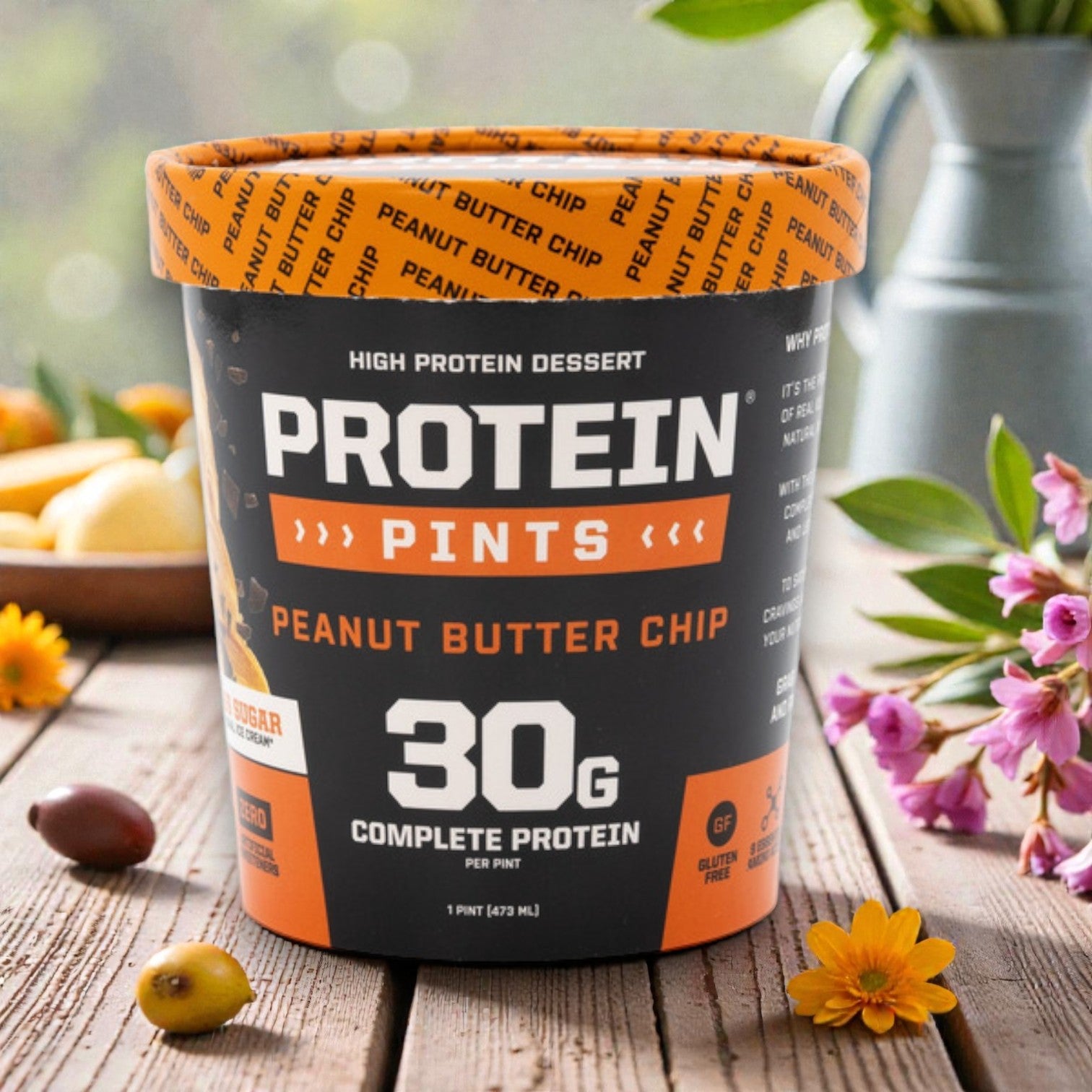 Protein Pints Peanut Butter Chip Protein Ice Cream (473 ml)