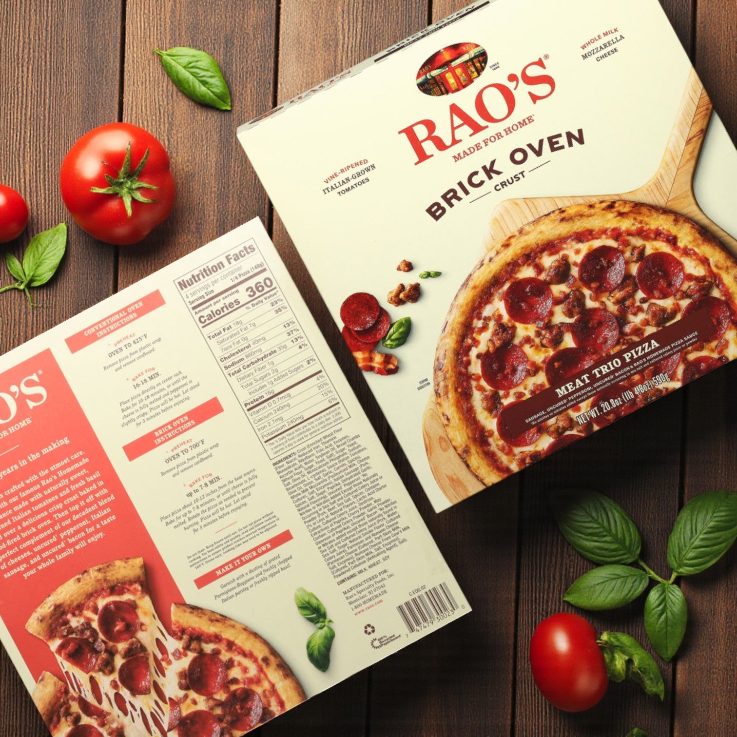 Rao’s Made-for-Home Brick Oven Crust Pizza Combo – Pepperoni • 5-Cheese • Italian Meat Trio