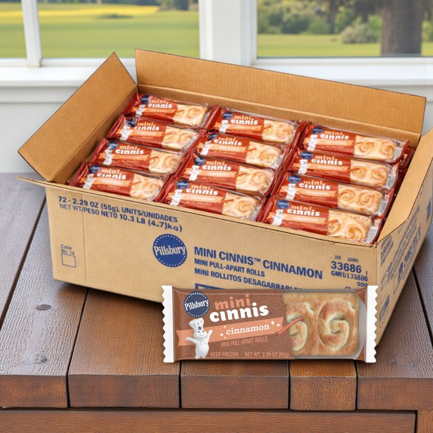 Pillsbury Mini Cinni Cinnamon Rolls – 72 Count (2.29 oz each)