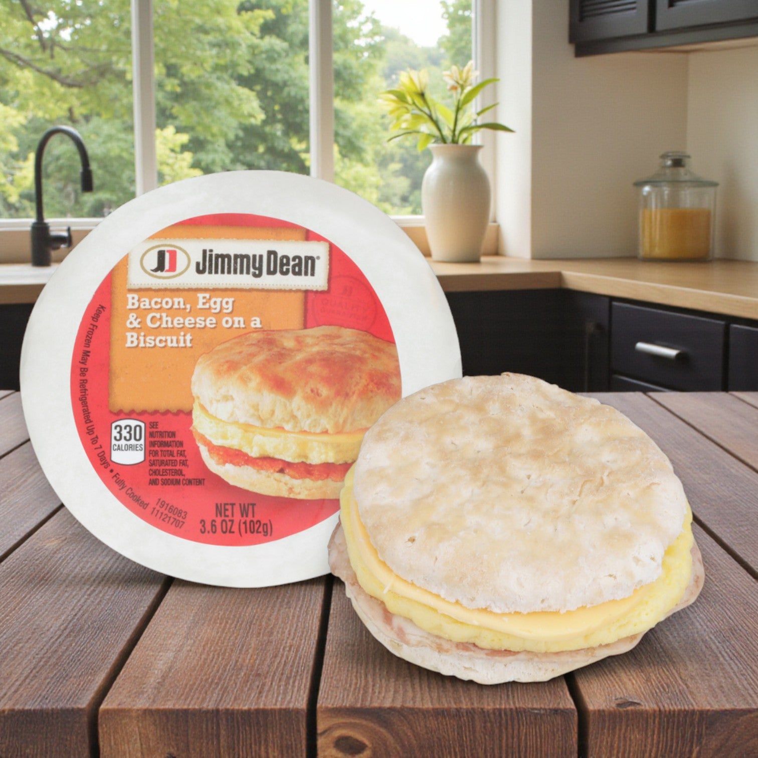 Jimmy Dean Biscuit Sandwiches with Egg, Cheese & Bacon – Individually Wrapped (12 × 3.6 oz)
