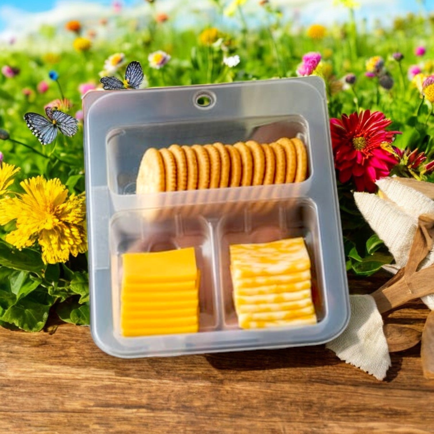 Sargento Shareables Natural Cheddar & Colby-Jack Sliced Cheese with Ritz® Original Crackers Cheese Tray, 6 oz- 3 Packs