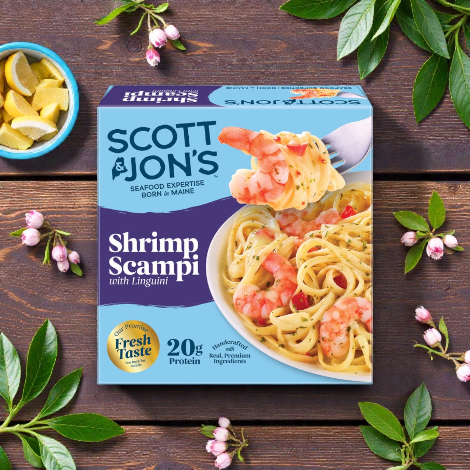 Scott & Jon’s Shrimp Scampi with Linguini – Frozen Meal (9.6 oz)