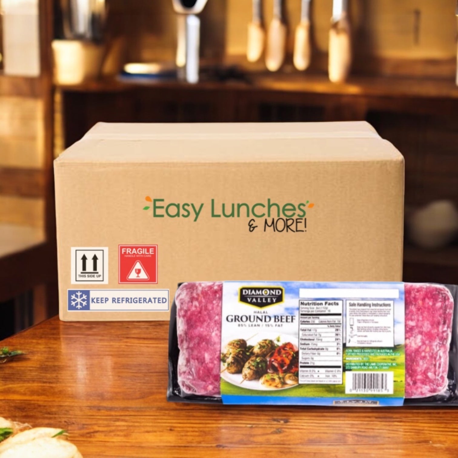 Diamond Valley Halal Ground Beef, 85% Lean – 4 LB