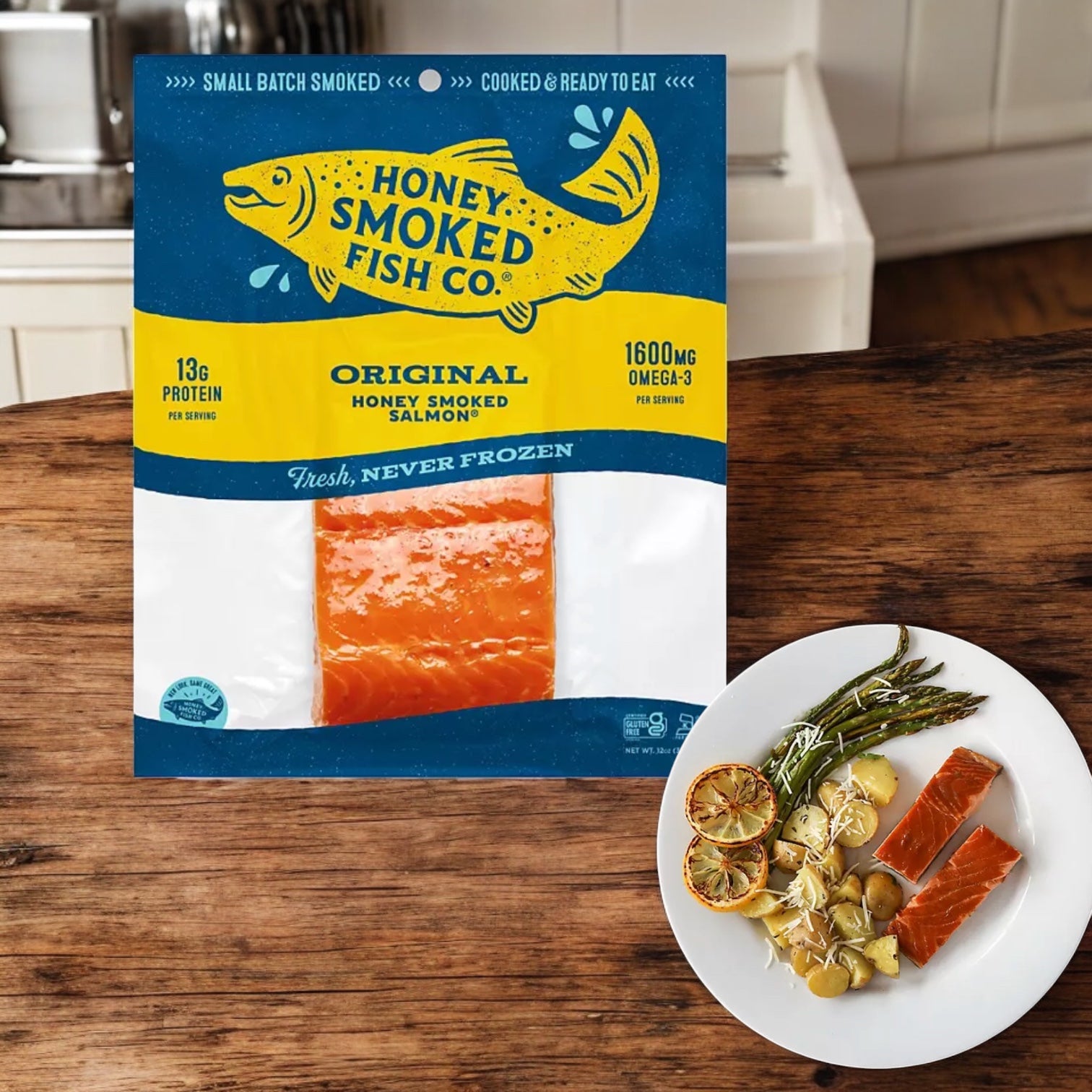 Honey Smoked Salmon, Original Flavor, 12 oz 3 count