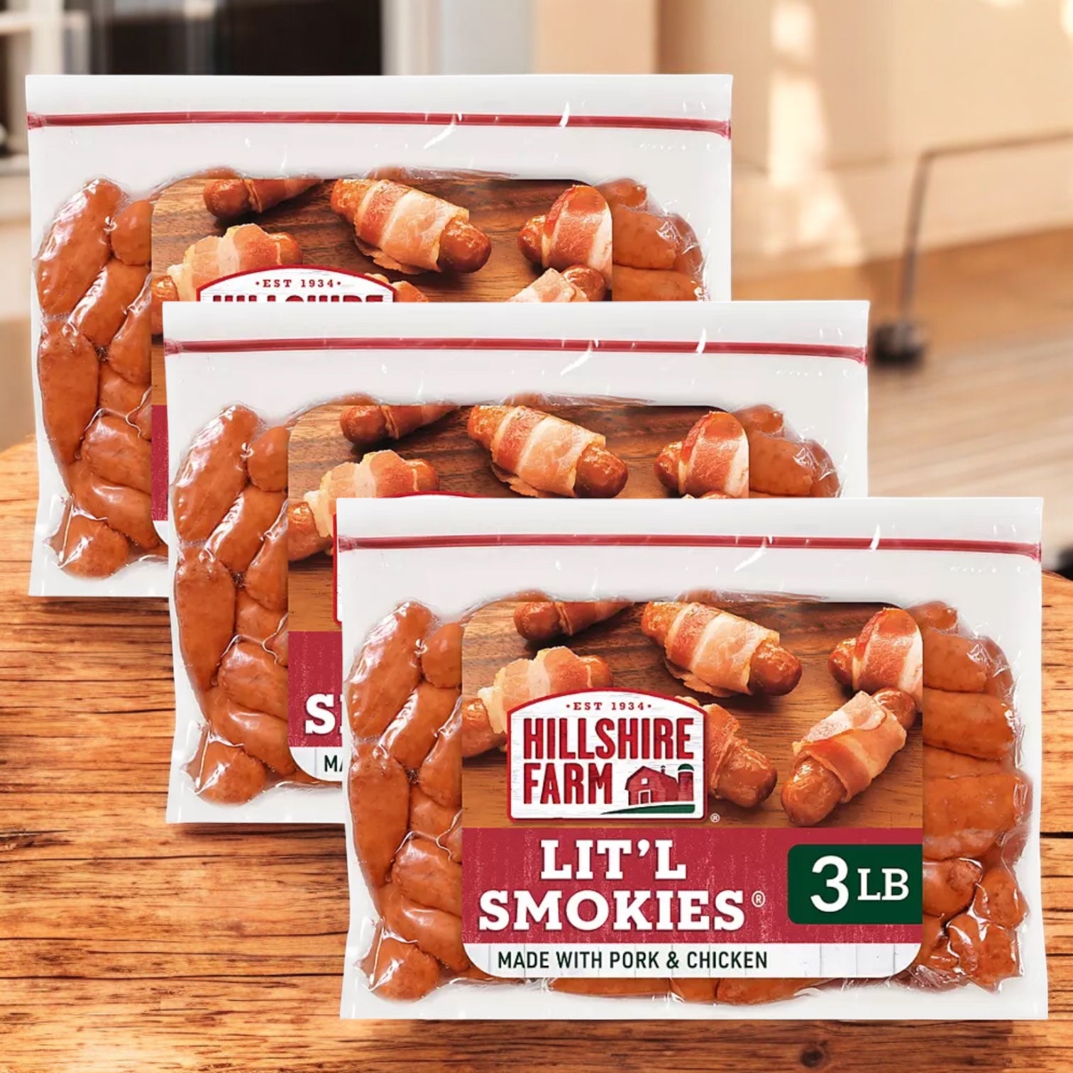 Hillshire Farm Lit'l Smokies Smoked Sausage, 3 lbs. 3 Count