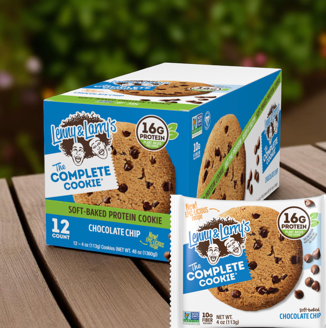 Lenny & Larry's The Complete Cookie, Chocolate Chip, 4 oz, 12 ct