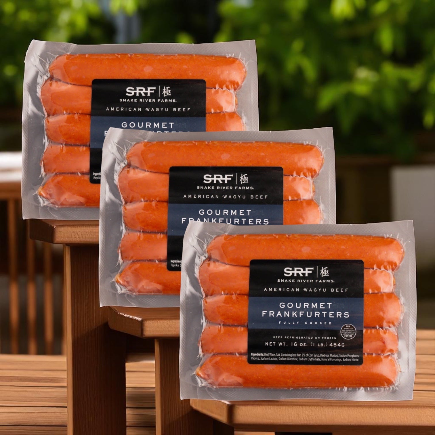 Snake River Farms Wagyu Hot Dogs - 1 Lb 3 Count (3 Pounds Total)