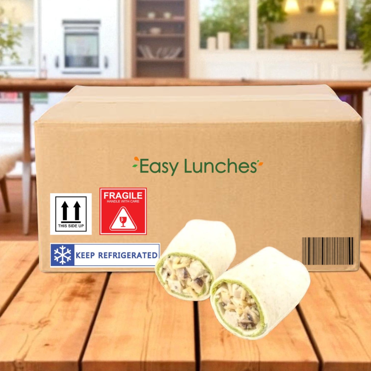 Chicken Caesar Wrap, 1 Case, 8 Wraps-Ships Frozen And Once Out of the Freezer 30 Days Shelf Life in the Cooler!!