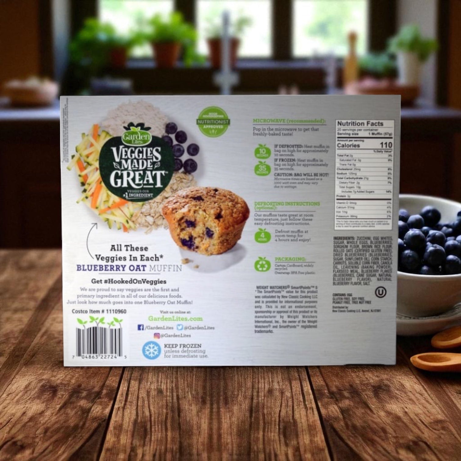 Garden Lites Blueberry Oat Muffins, 40 oz