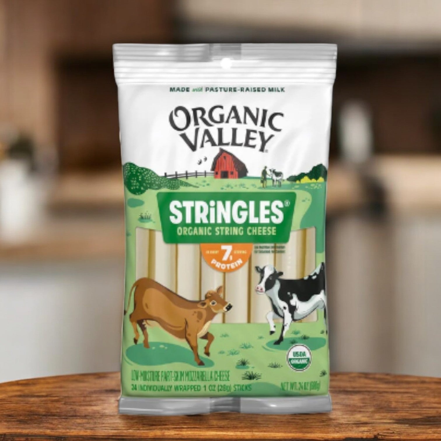Organic Valley Stringles Organic String Cheese - 1 Case, 5 bags- 120 Count