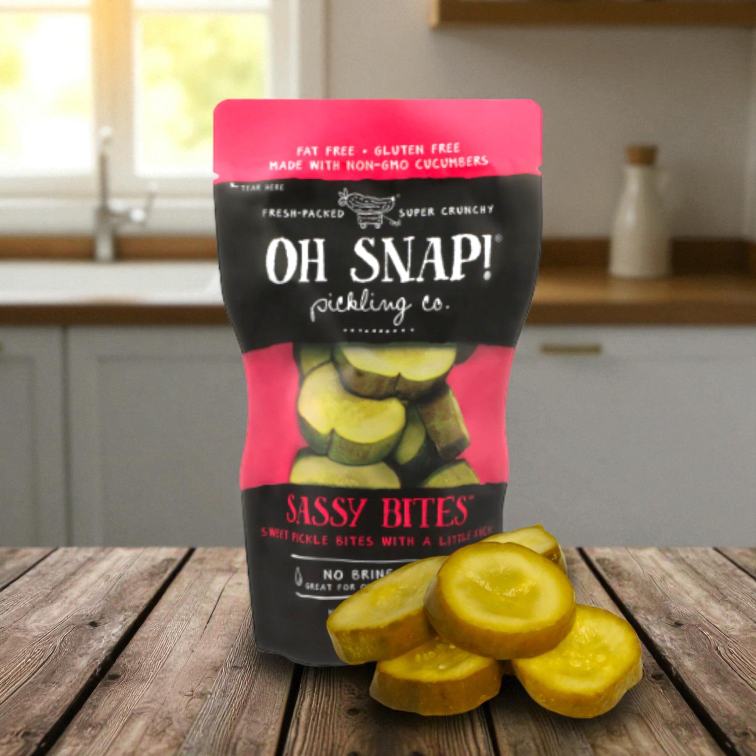 Oh Snap! Pickle Sassy Bites – 6 Packs (3.25 oz Each)