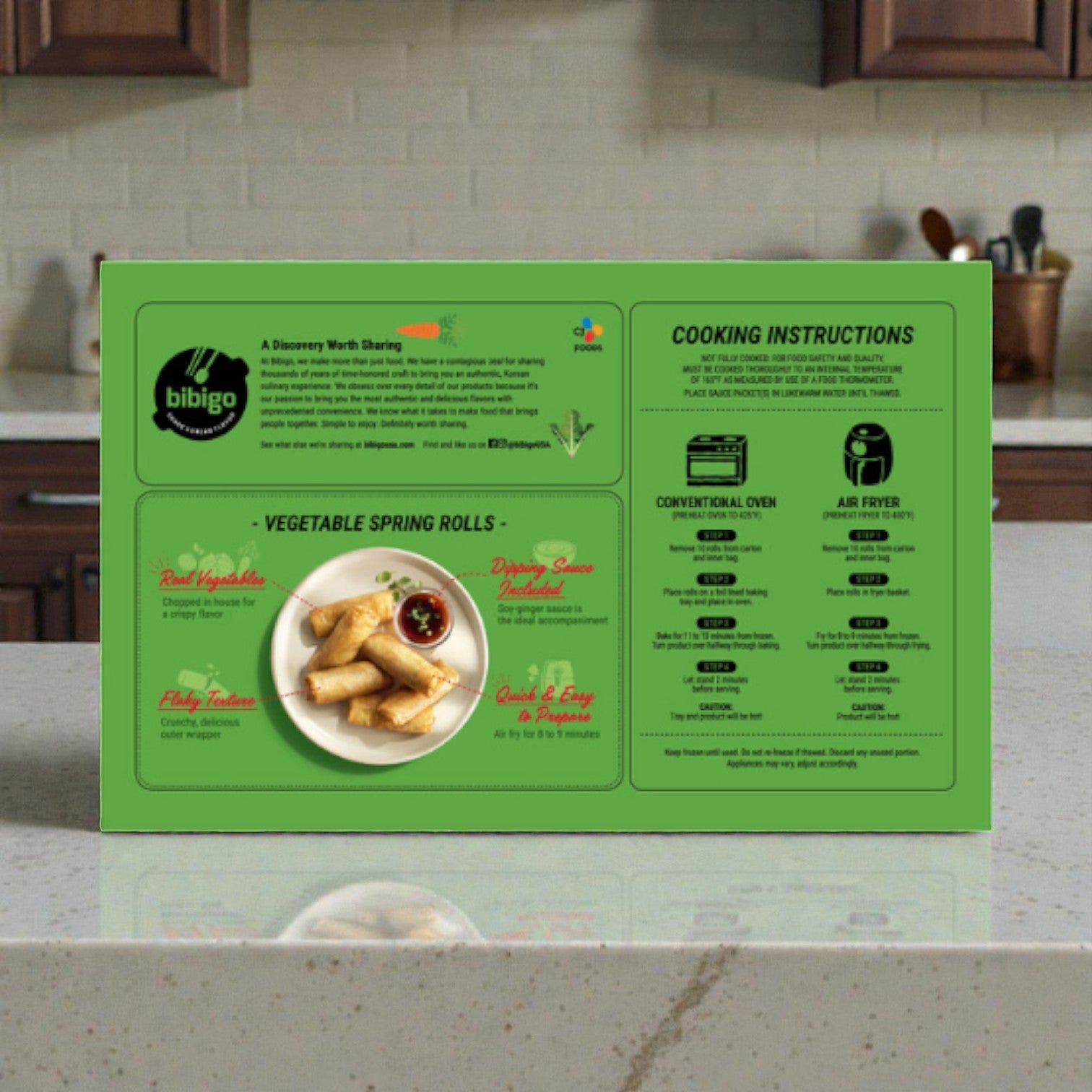 Bibigo Vegetable Spring Rolls with Soy Ginger Sauce, 48 oz