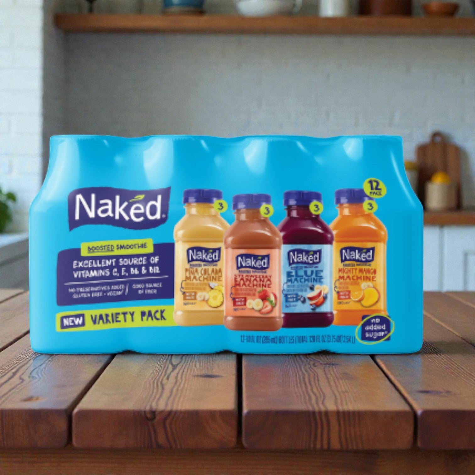 Naked Juice Boosted Smoothies Variety Pack, 10 fl oz, 12-count