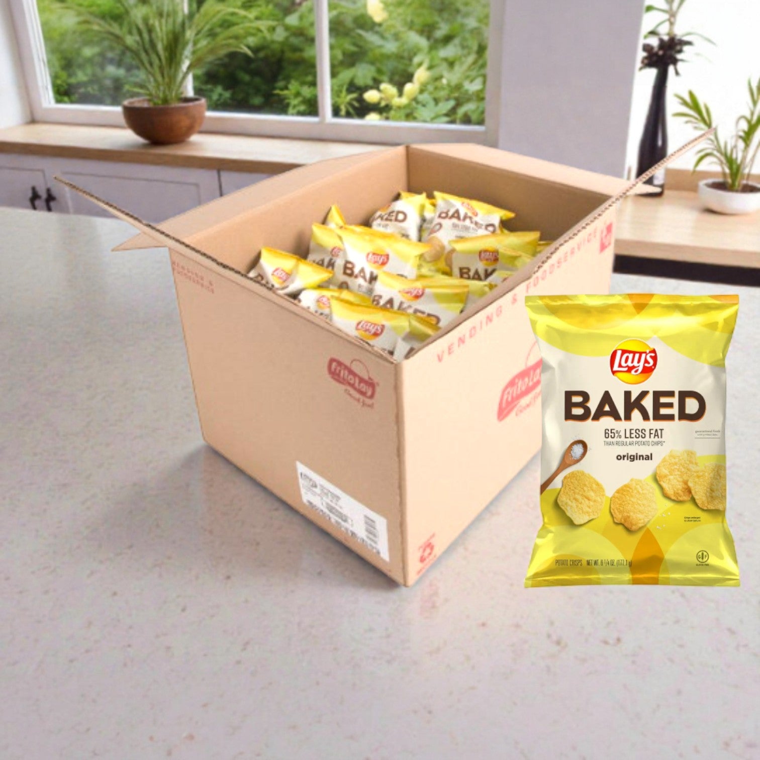 Lay's Baked Original Potato Chips – 64 Pack, 1.125 oz