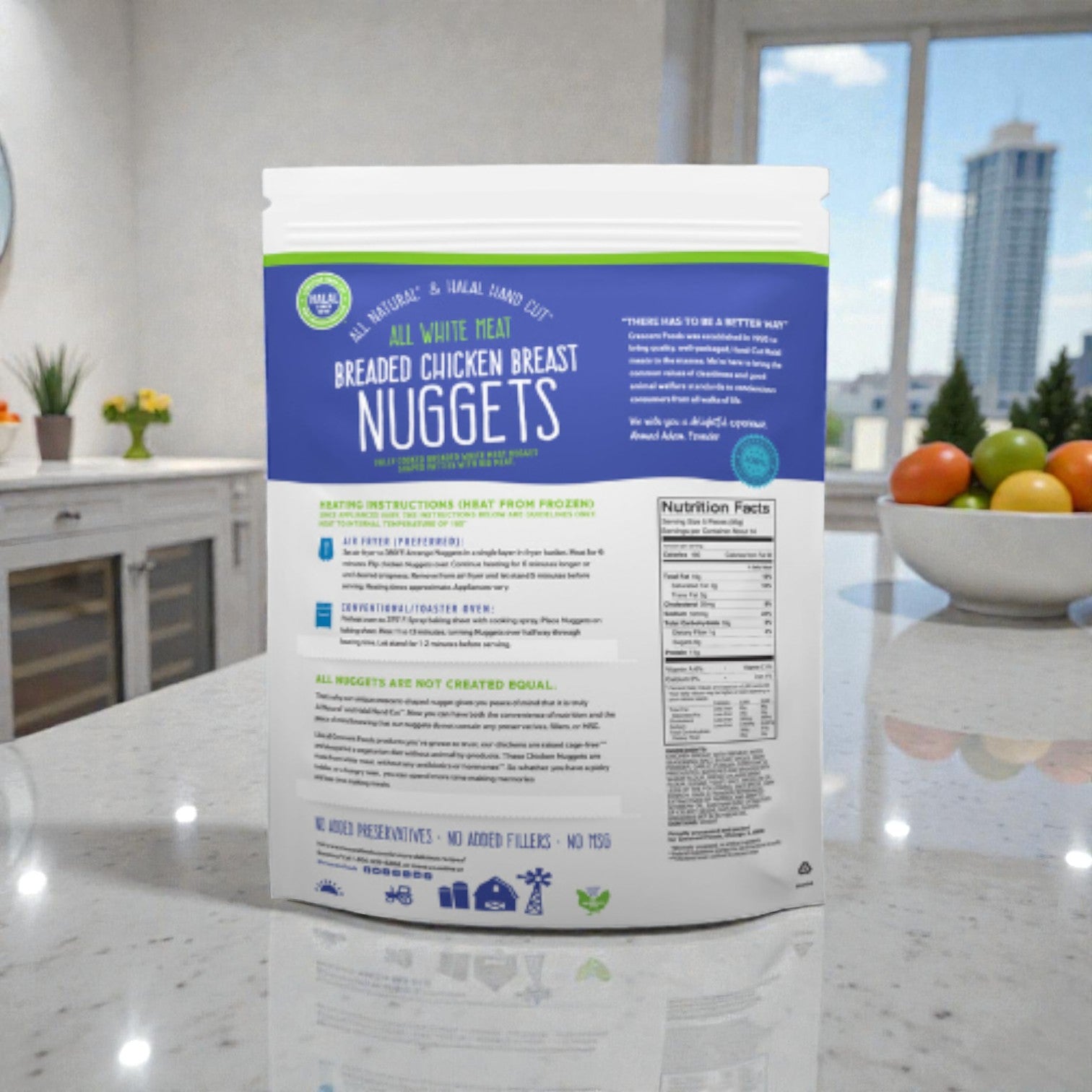 Crescent Foods Halal Chicken Breast Nuggets – 3 lbs