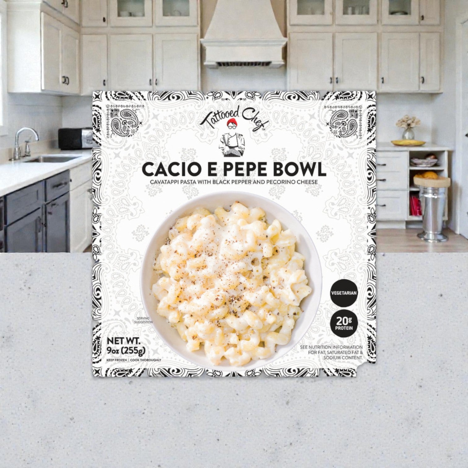 Tattooed Chef Cacio E Pepe Bowl- 9 oz- 1 Case