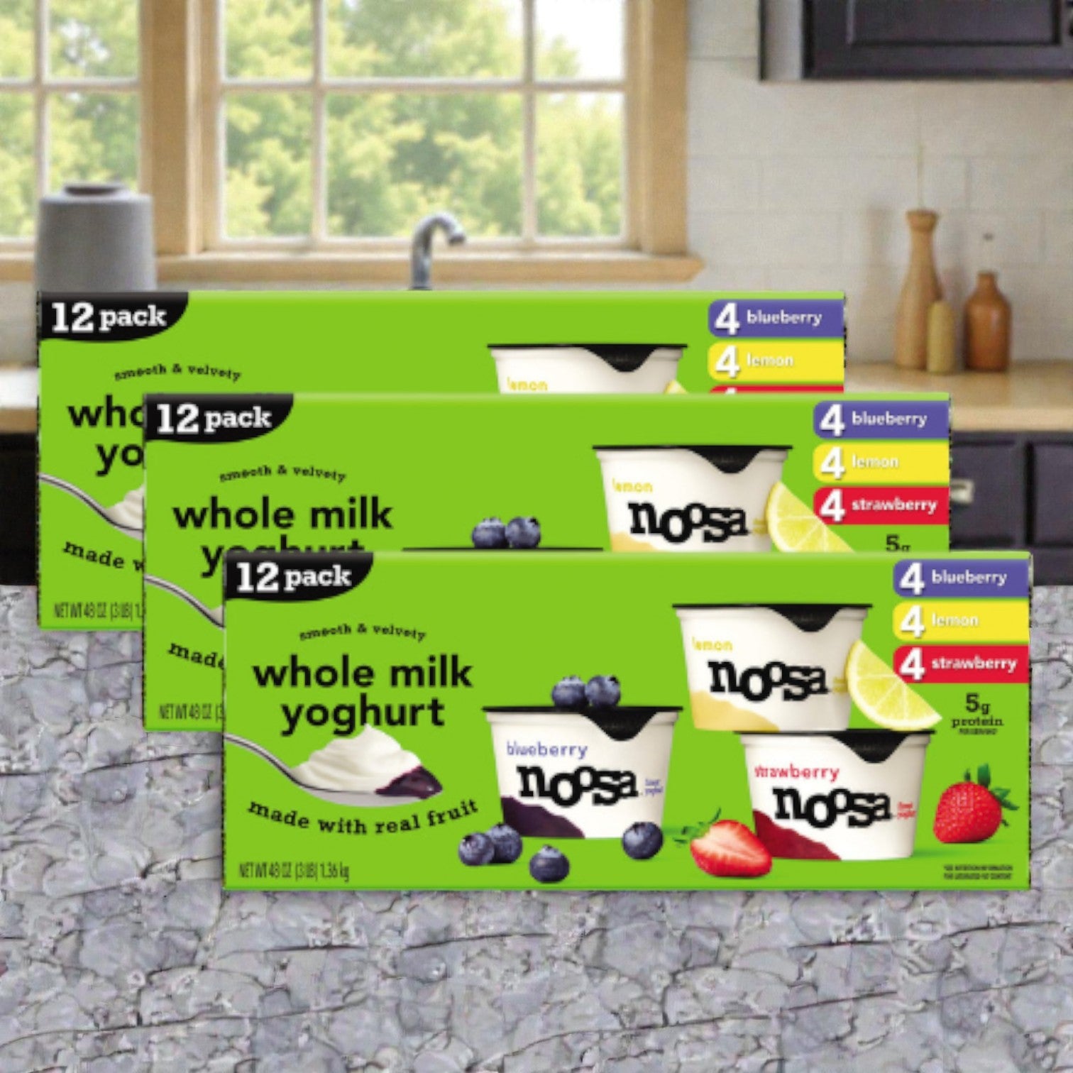 Noosa Yoghurt Variety Pack, 12 Pack- 3 Cases