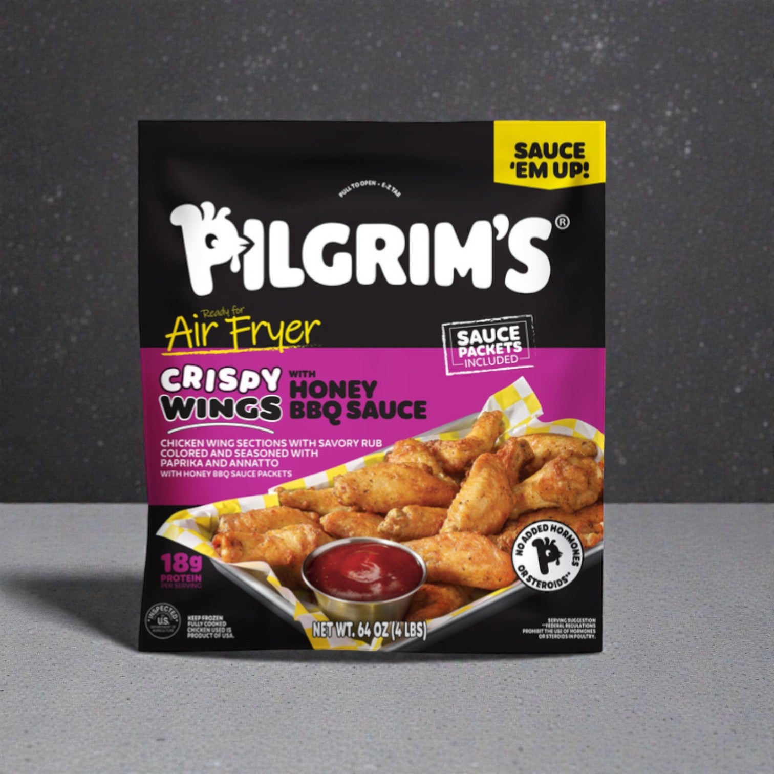 Pilgrim's Crispy Wings with Honey BBQ Sauce, 4 lbs
