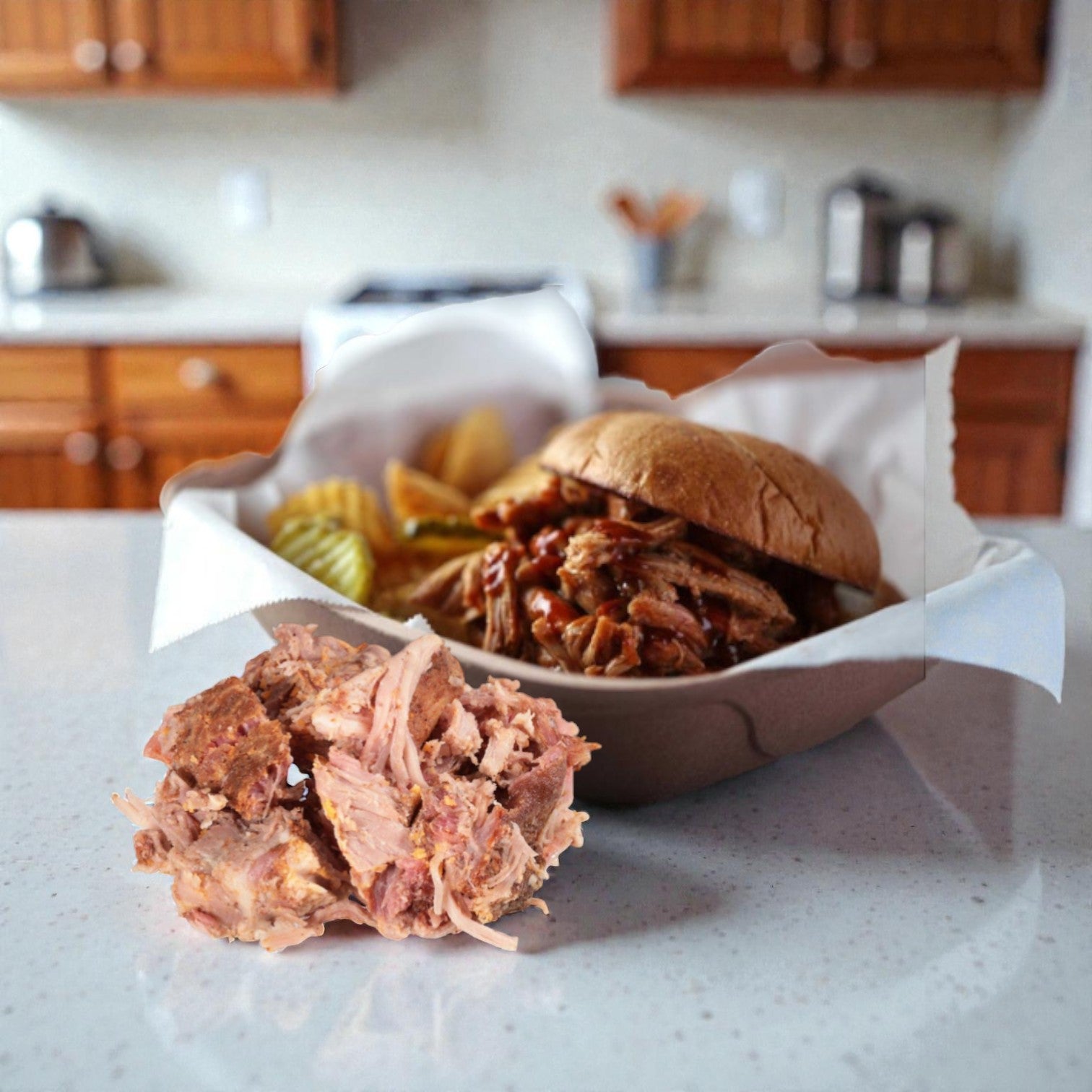 Block & Barrel Classic – Fully Cooked Smoked Pulled Pork (2/5 lb Bags)