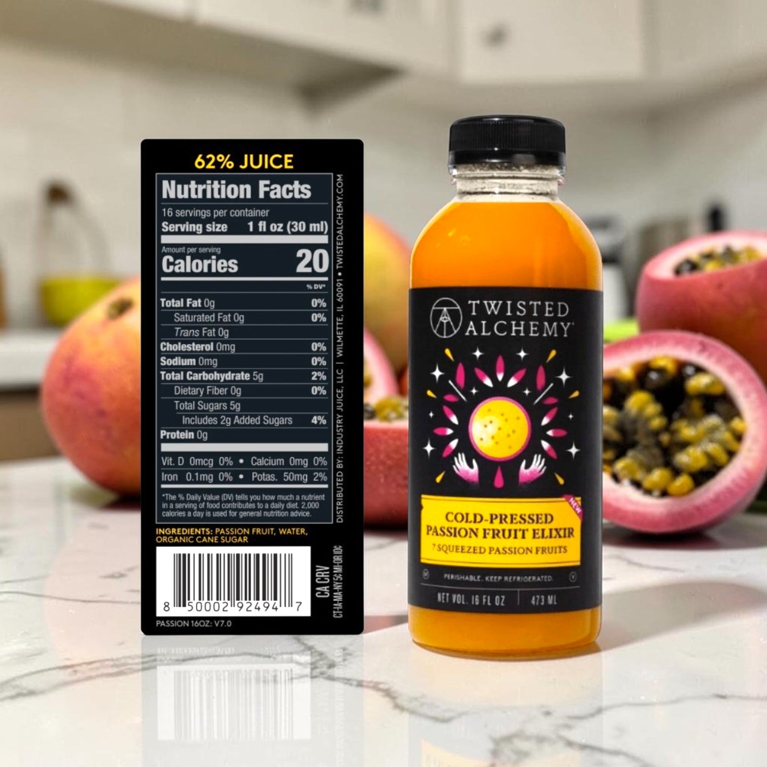 Twisted Alchemy Passion Fruit Elixir Cold Pressed-16 oz