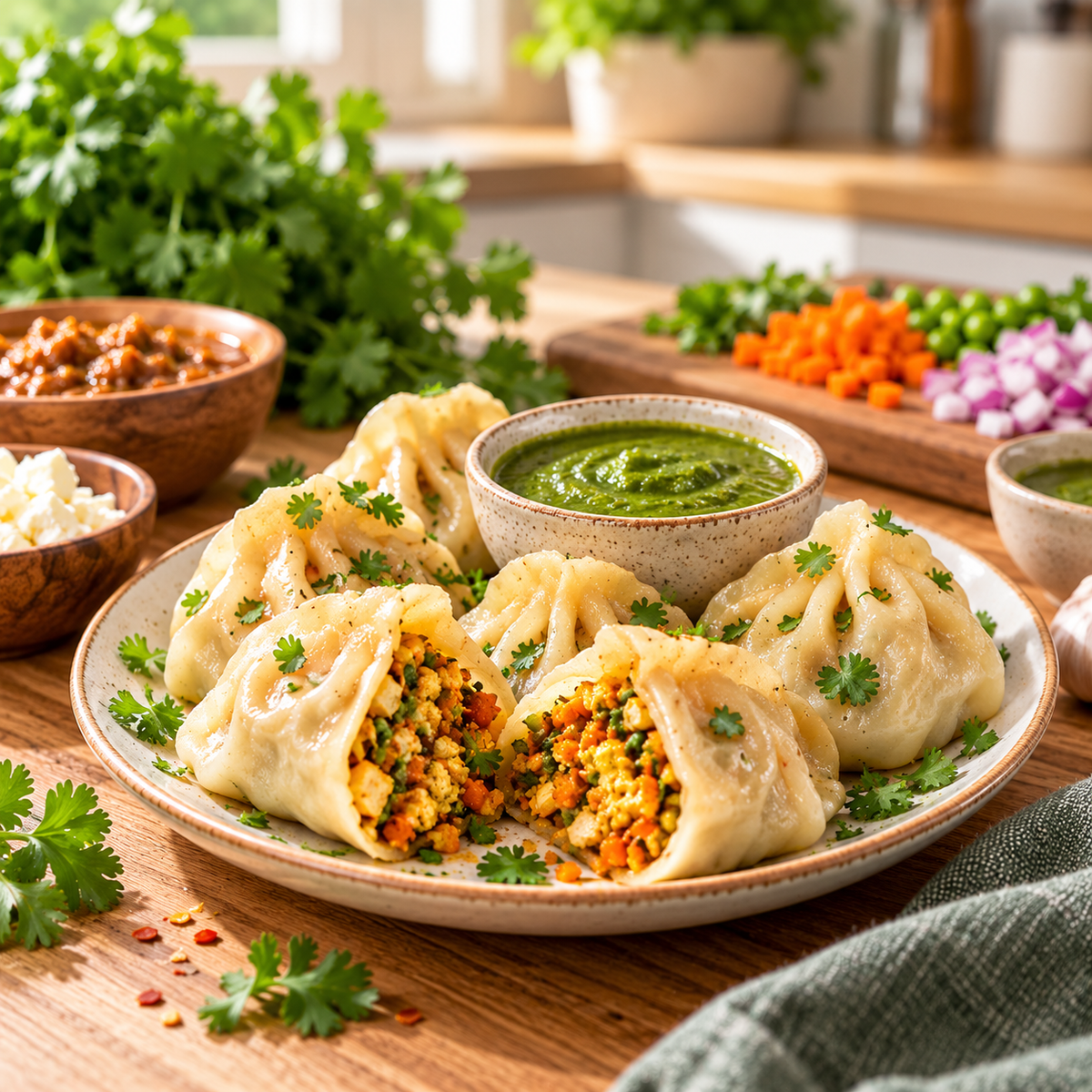 Deep Indian Kitchen Veggie Masala Momo Dumplings – 7.8 oz