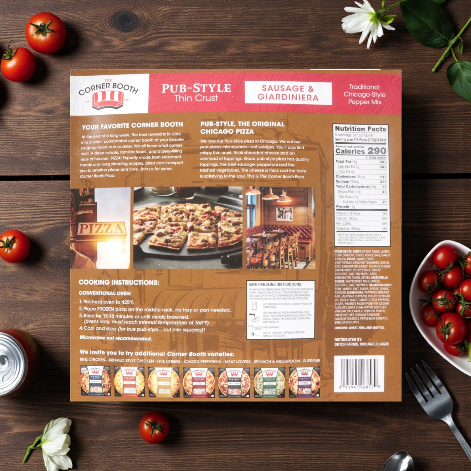 The Corner Booth Pub-Style Thin Crust Pizza Combo – 3 Pack Variety