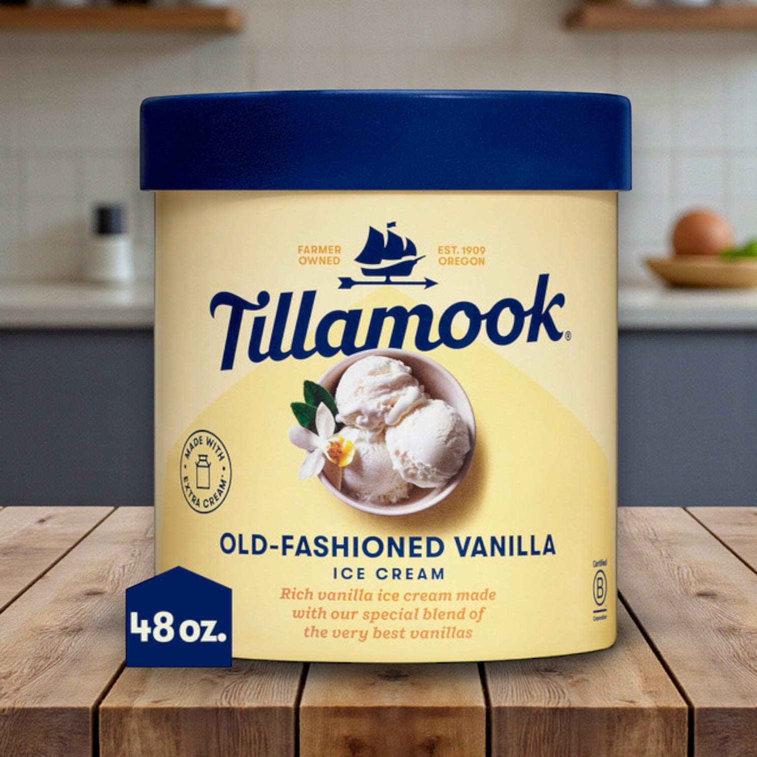 Tillamook Old-Fashioned Vanilla Ice Cream – 48 fl oz