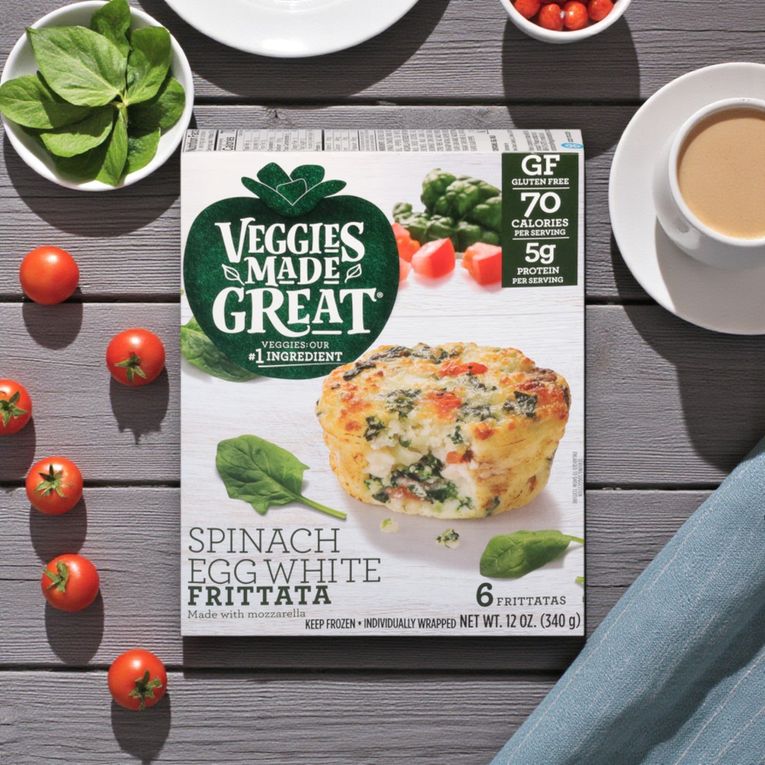 Veggies Made Great Spinach Egg White Frittata – 6 Count