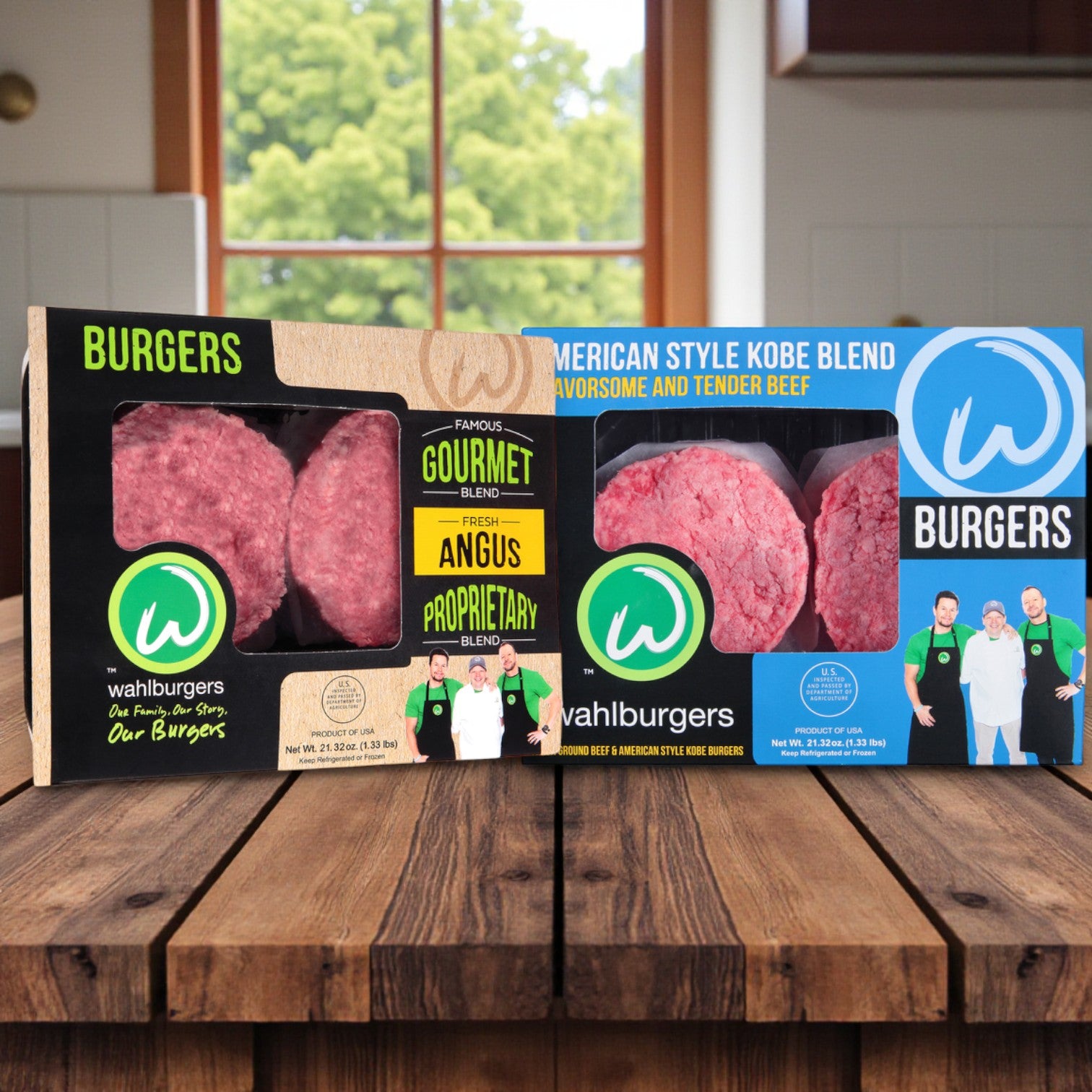 Wahlburgers Burger Duo – American Style Kobe Blend & Famous Gourmet Angus Blend