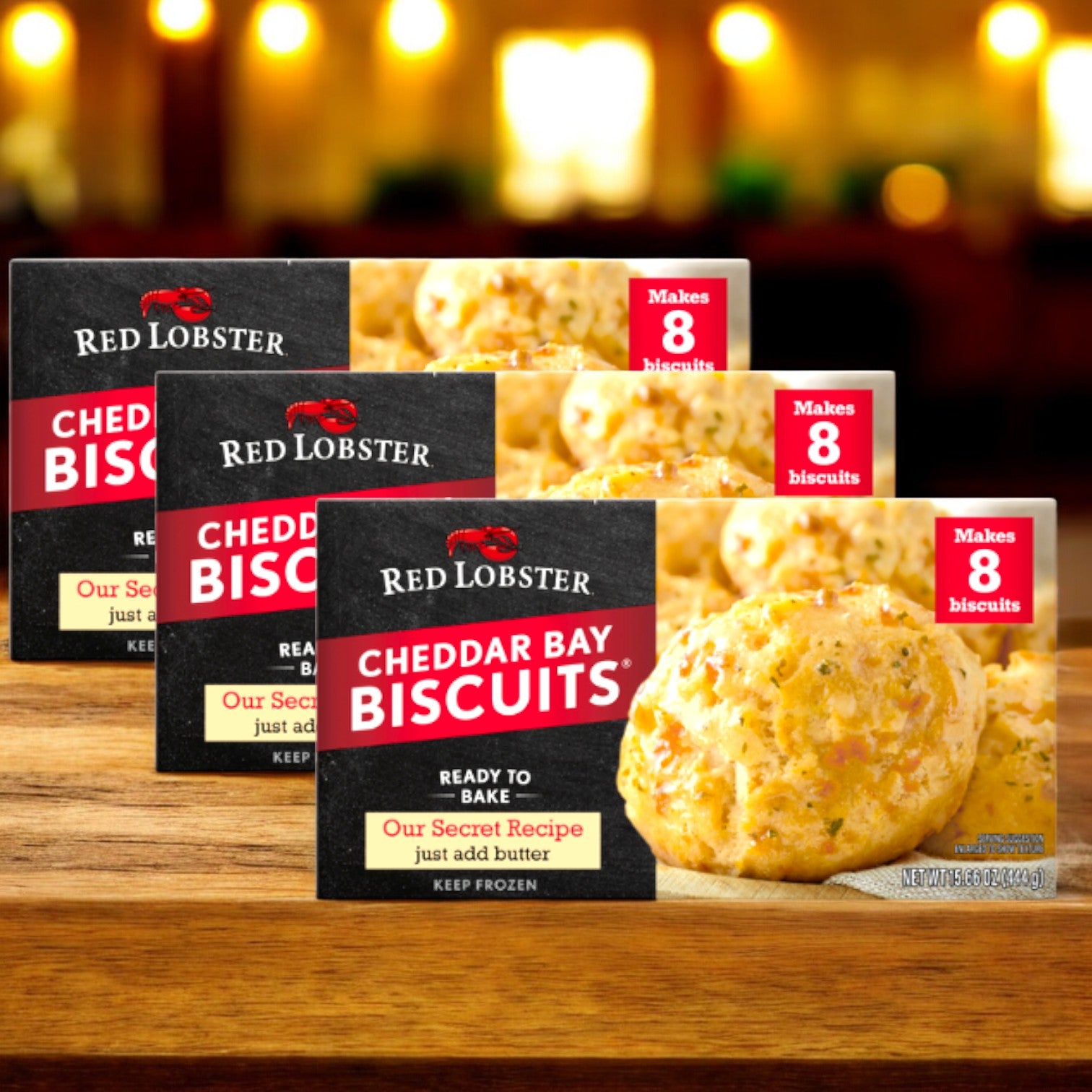 Red Lobster Cheddar Bay Biscuits, Frozen 24 ct - 3 Cases
