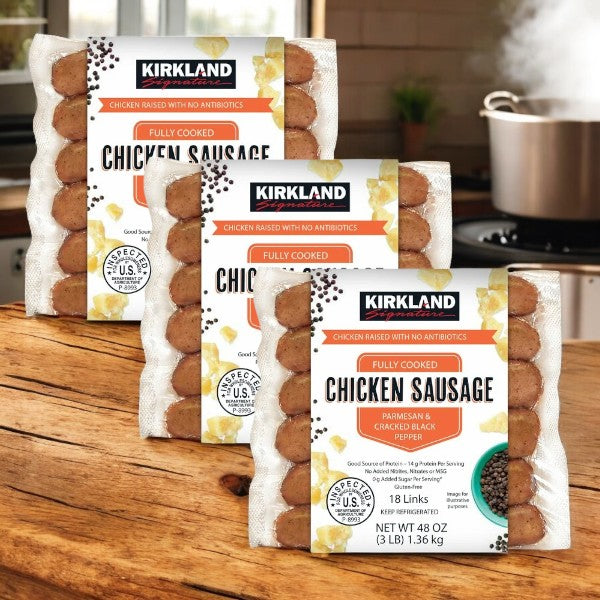 Kirkland Signature Parmesan Black Pepper & Parmesan Chicken Sausage- 3