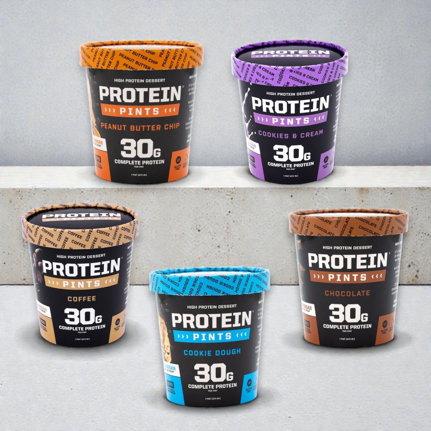 Protein Pints Ultimate Variety Pack – 5 Pint Protein Ice Cream Combo