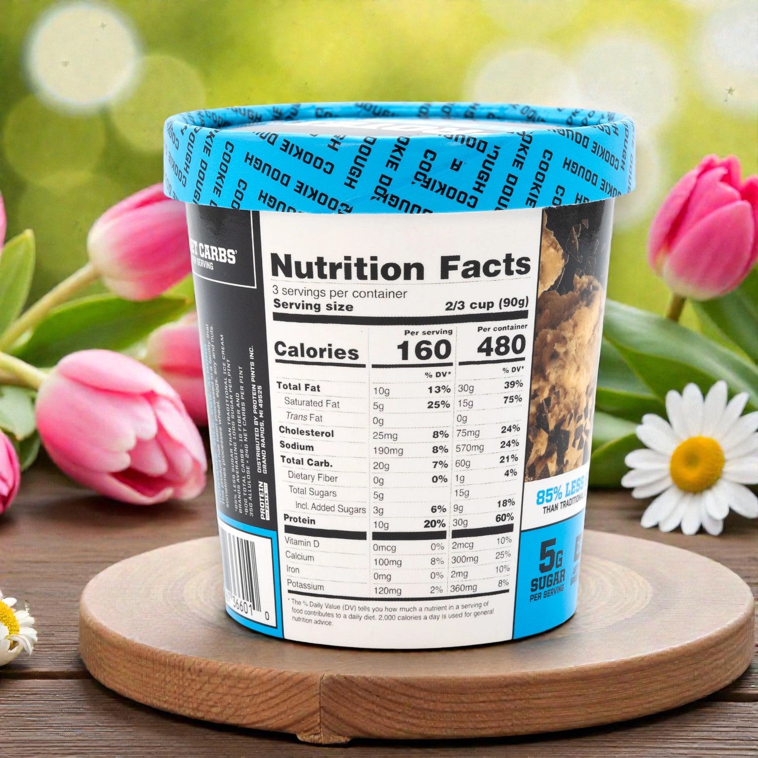 Protein Pints Cookie Dough Protein Ice Cream (473 ml)