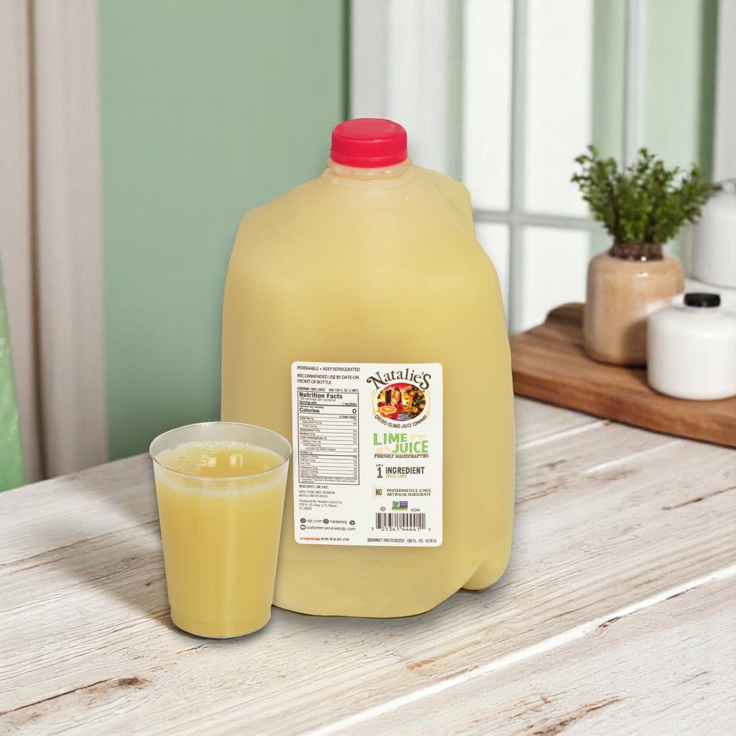 Natalie’s Orchid Island Pure Lime Juice – 4/1 Gallon Bottles