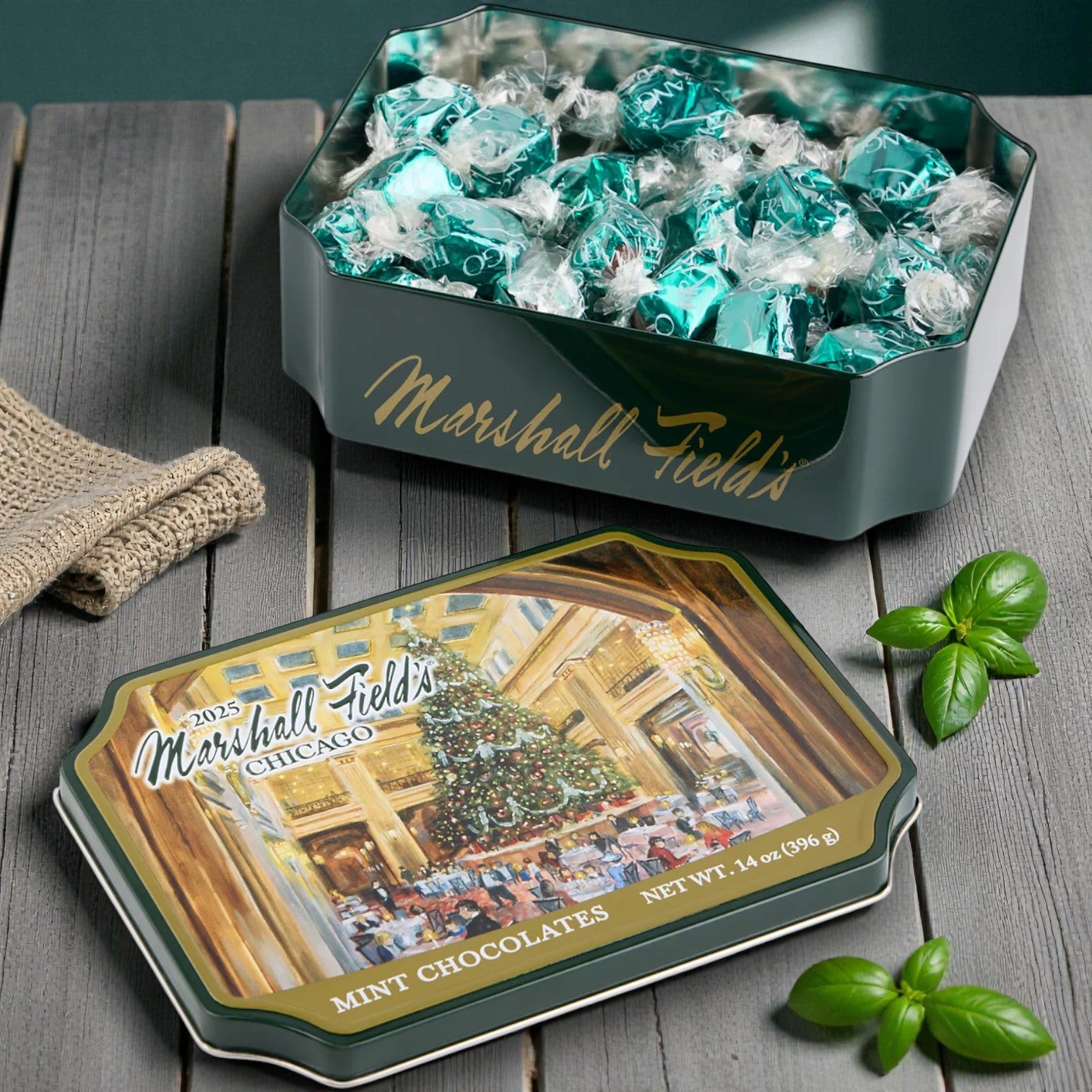 (2-Pack) Frango Hot Cocoa Mint (12 oz) & Marshall Field’s Walnut Room Tin Milk Mint Chocolates (14 oz)
