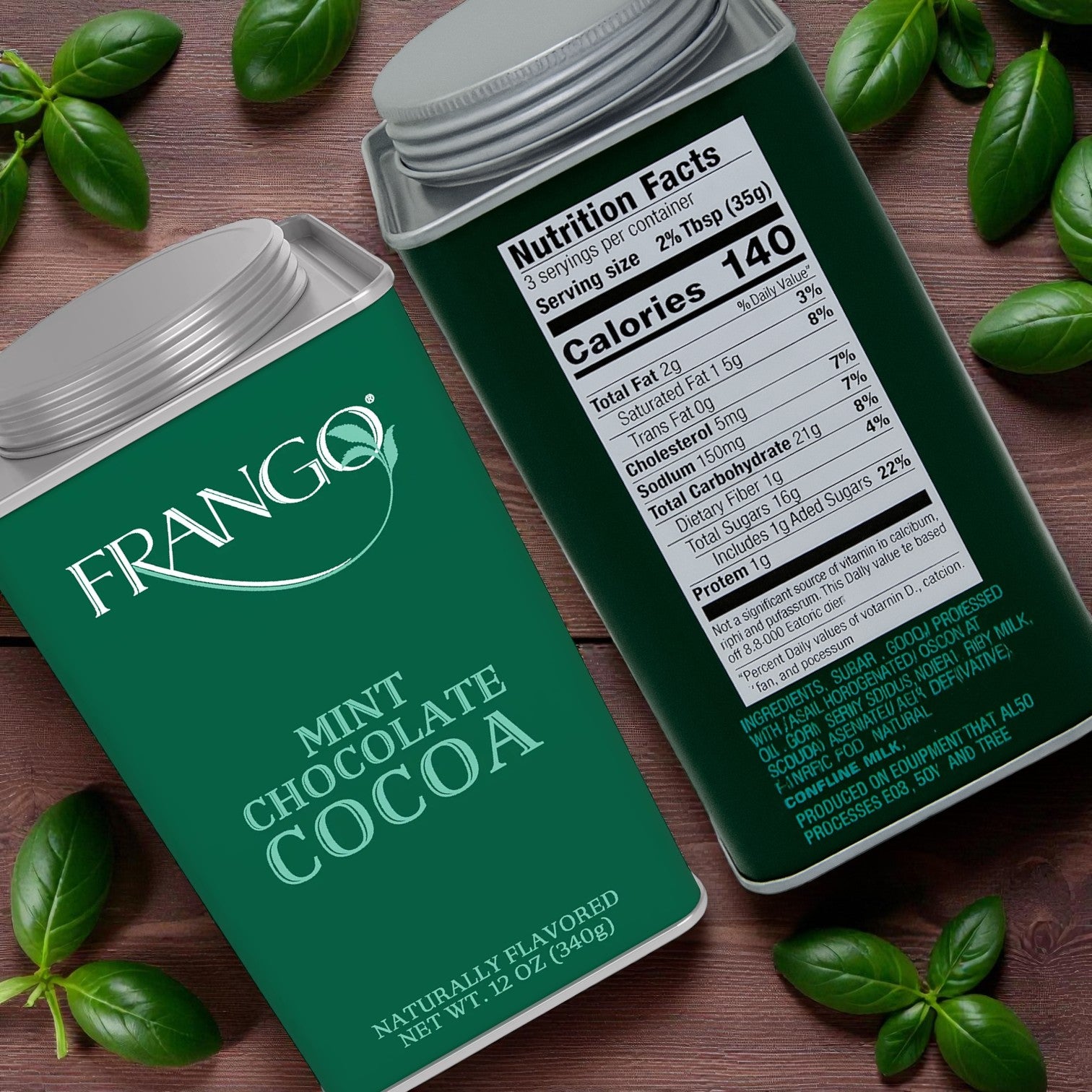 (2-Pack) Frango Hot Cocoa Mint (12 oz) & Marshall Field’s Walnut Room Tin Milk Mint Chocolates (14 oz)