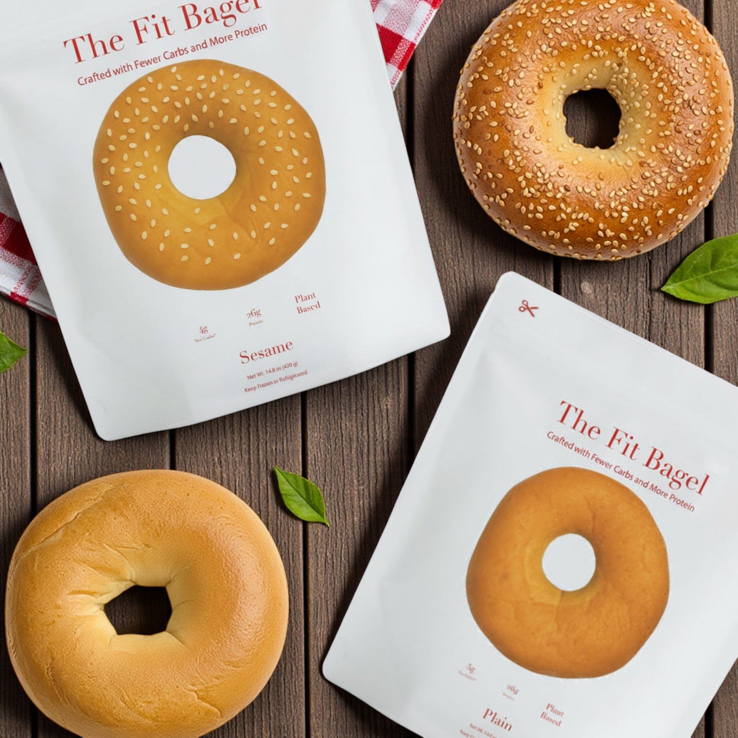 The Fit Bagel Combo – Plain & Sesame (16 Bagels Total)