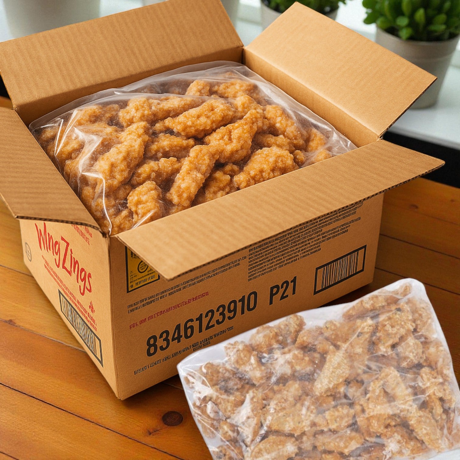 Pierce (Pilgrim’s Pride) Chicken Wings Breaded Zing Precooked, Small - 2/7.5 LB