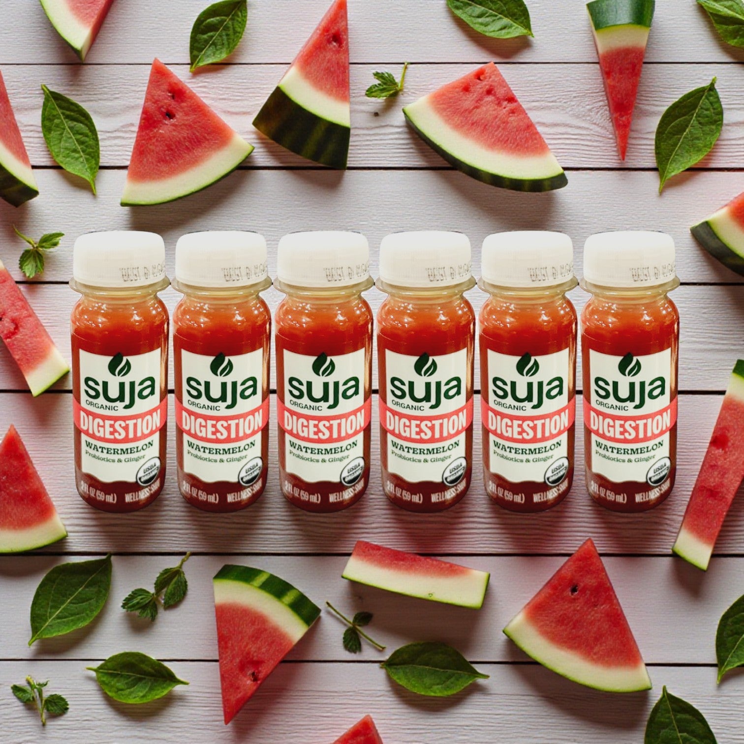 Suja Organic Digestion Watermelon Wellness Shot – 2 fl oz (6 Count)