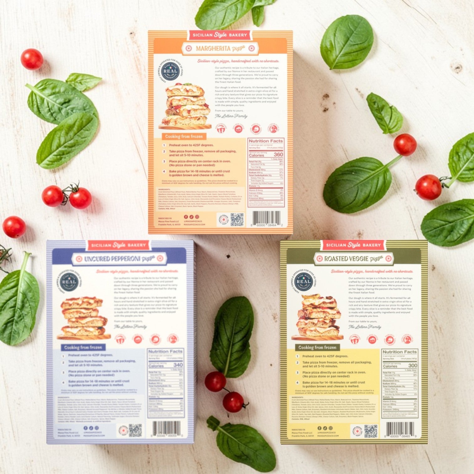 Massa Gourmet Pizza Variety Pack โ Pepperoni, Margherita & Roasted Veggie