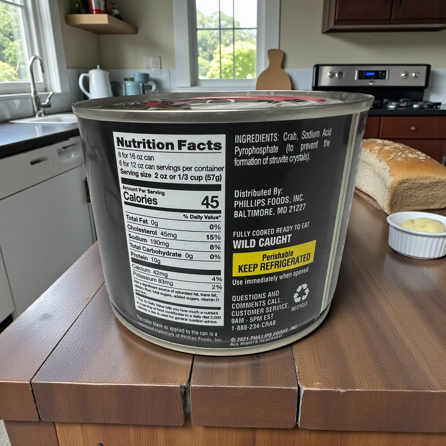 Phillips Jumbo Lump Crab Meat – Pasteurized Premium Crab (16 oz) – 6 Pack