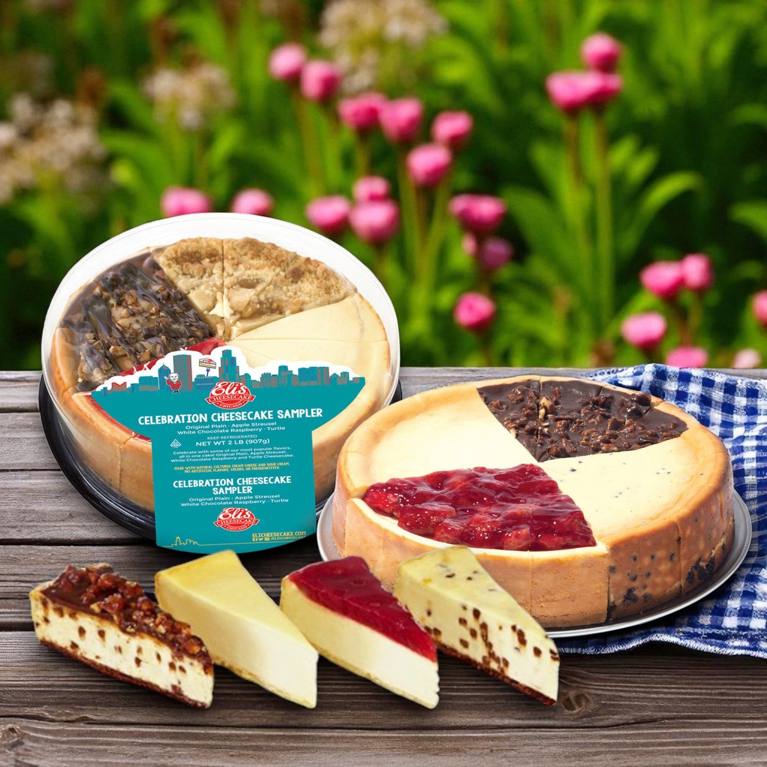 Chicago Dessert & Snack Sampler – Eli’s Cheesecake, Portillo’s Famous Chocolate Cake & Garrett Popcorn